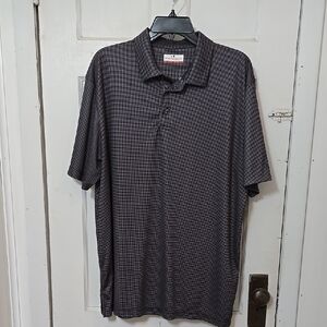GRANDSLAM MENS XL GREY HOUNDSTOOTH POLO IN EXCELLENT CONDITION